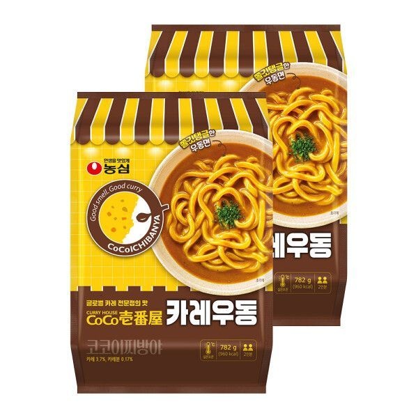 농심 코코이찌방야 카레우동 782g(2인분) 2개 (총4인분) 582156