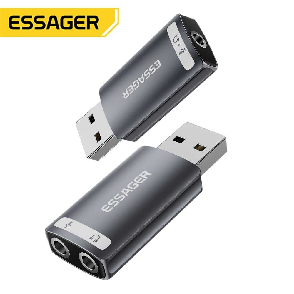 ESSAGER USB A TO 3.5MM 외장형 사운드카드 ES-OTG21 싱글포트