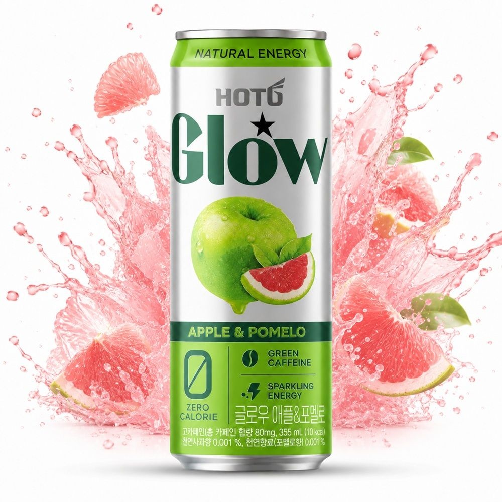 핫식스 칠성 핫식스 글로우 애플 포멜로 355ml 24개