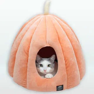 옥희독희 반려동물 고양이 강아지 극세사 호박 숨숨집 하우스 S