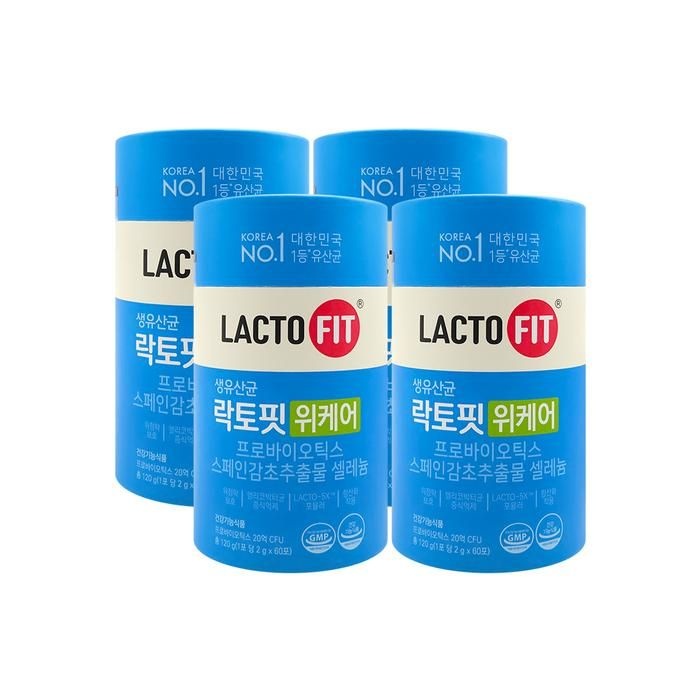 종근당건강 락토핏 위케어 2g x 60포 x 4통