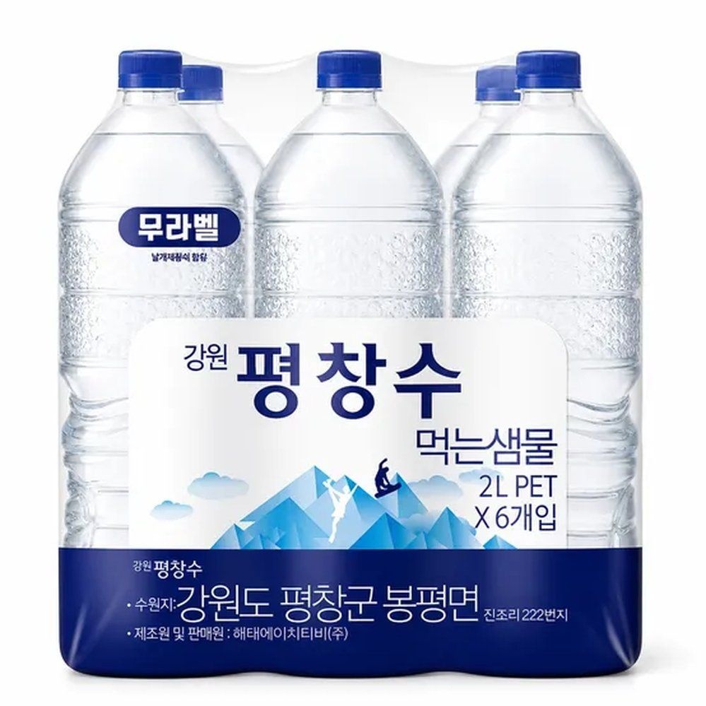 강원평창수 무라벨 2L 24개