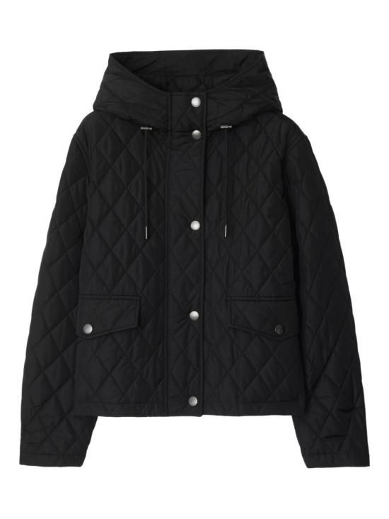 버버리 26FW 버버리 크롭 퀄티드 나일론 후드 자켓 8110329 A1189 Black