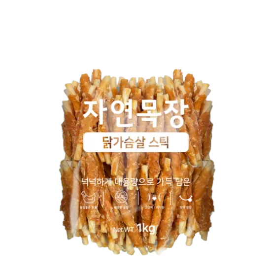 강아지대용량간식 자연목장 닭가슴살 스틱 1kg