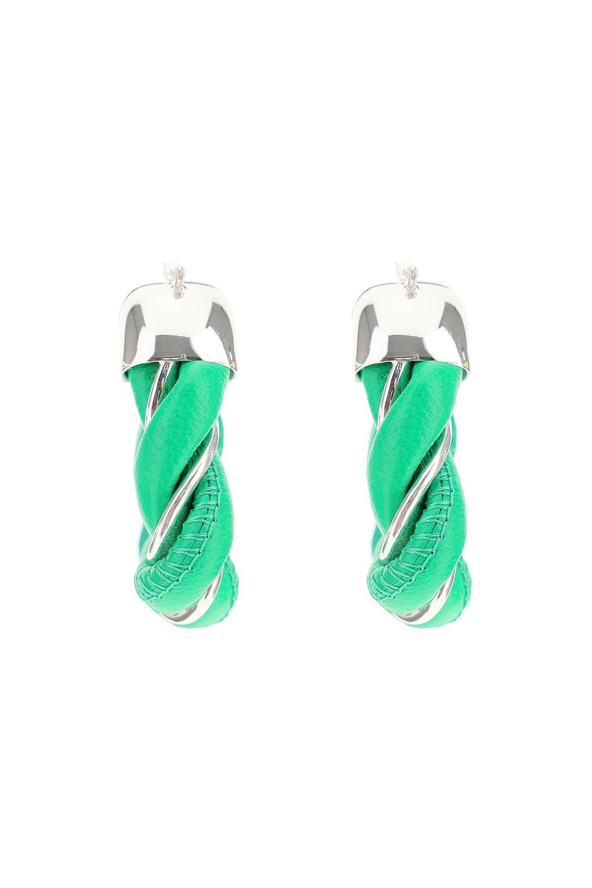 보테가베네타 23FW 보테가베네타 Orecchini 보테가베네타 a cerchi in pelle intrecciata 657438V507C3708