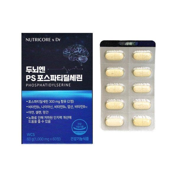뉴트리코어 두뇌엔 PS 포스파티딜세린 1000mg x 60정 1개 써클 3693063