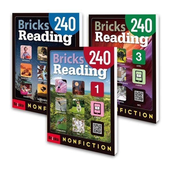 [T멤버십10%+선물]브릭스 리딩 Bricks Reading 240 Nonfiction Level 1 2 3 세트 - 전3권