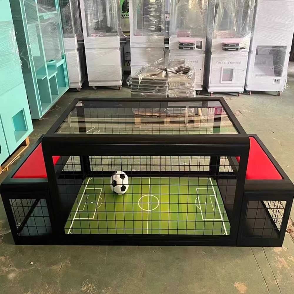 [해외] 좌식 축구 게임 게임기 실내 사커 테이블 풋볼 2인용 블랙