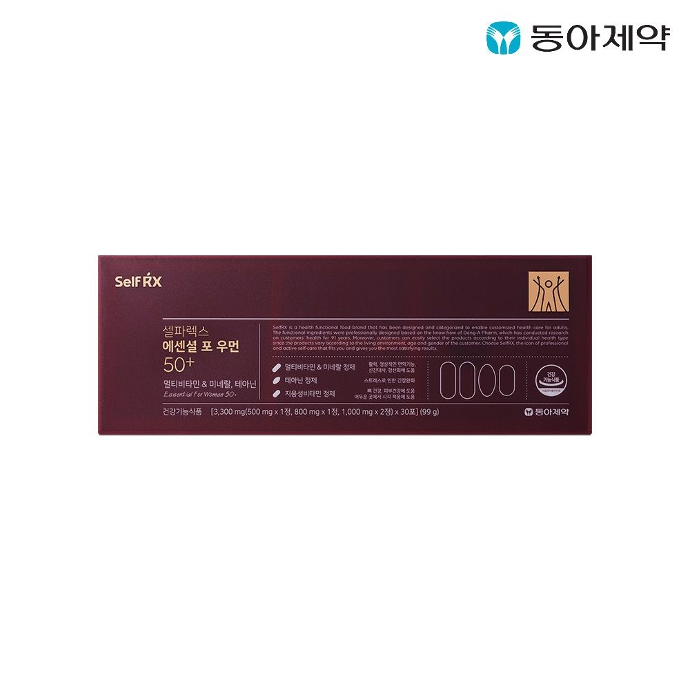 동아제약 셀파렉스 하루한포 종합비타민 에센셜 포 우먼 50+