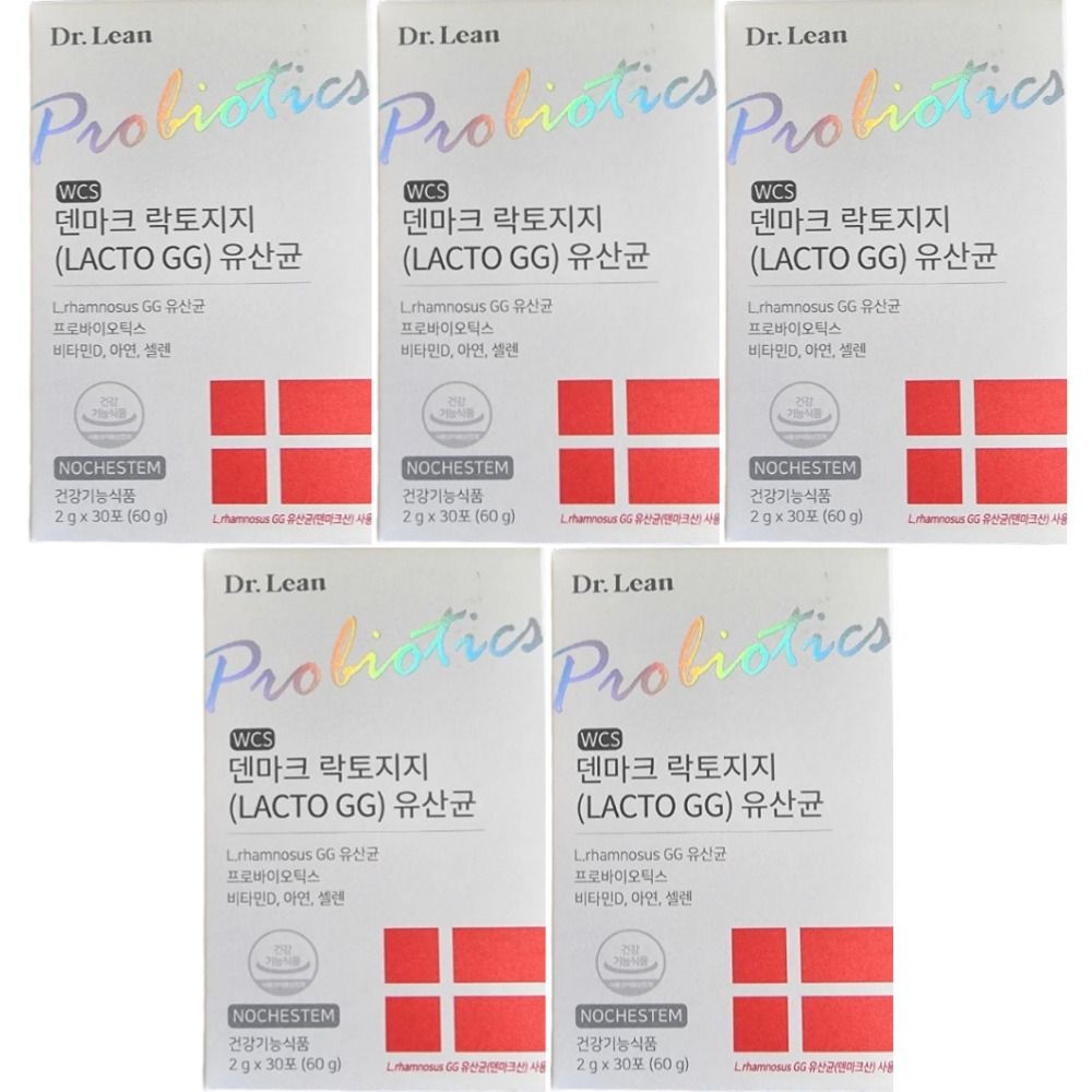 닥터린 [4+1] 냉장배송 닥터린 덴마크 락토지지 유산균 30포, 5박스