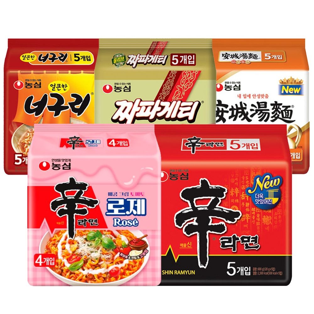[농심]농심 신제품 신라면 로제 16봉 외 농심 라면조합 4+4+4+4 [안성탕면/짜파게티/너구리/오징어짬뽕] : 롯데ON