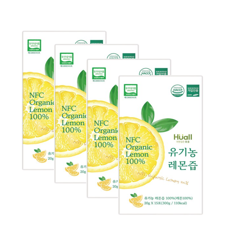 휴올 유기농 레몬즙 20g x 15포 x 4개