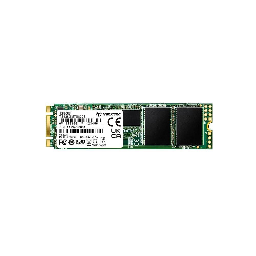 [해외] Transcend MTS830 128GB M.2 2280 SATA III SSD, Dram Cache 포함, 최대 560MB/s, 울트라북/노트북/PC/데스크톱과 호환, 3D TLC NAND 플래