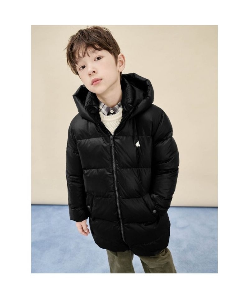 <매장정품> 빈폴 키즈 BEANPOLE KIDS 중경량 덕자켓 롱패딩 블랙 (BI5X38U035) BI5X38U035 386133
