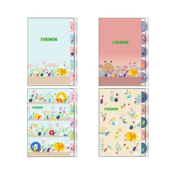 피크민 일본 수입 PIKMIN 피크민 클리어파일 5포켓 (4design)