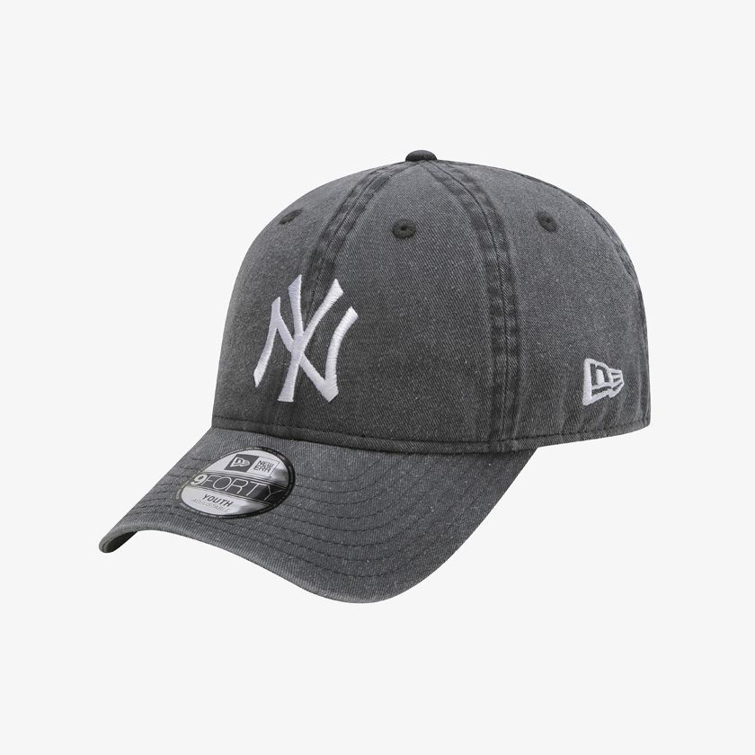 키즈 MLB 뉴욕 양키스 피그먼트 워시드 언스트럭쳐 볼캡 블랙 15151443