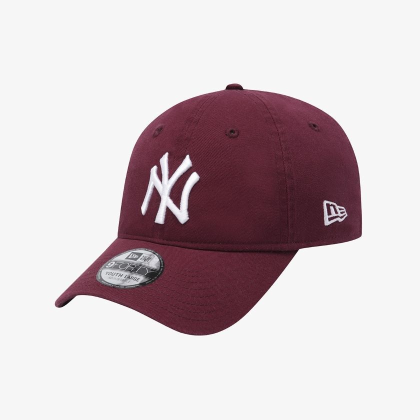 뉴에라 키즈 키즈 MLB 뉴욕 양키스 베이직 언스트럭쳐 볼캡 버건디 15151450