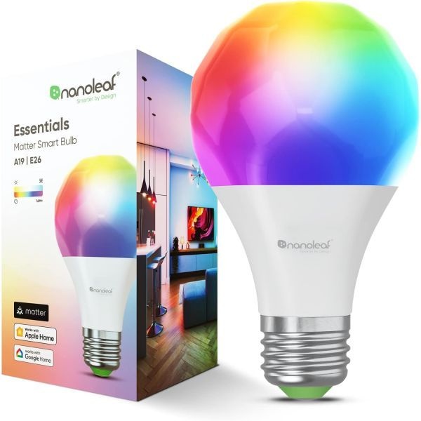 [해외] Nanoleaf Essentials 스마트 LED 색상 변경 전구(60W) (Matter A19)