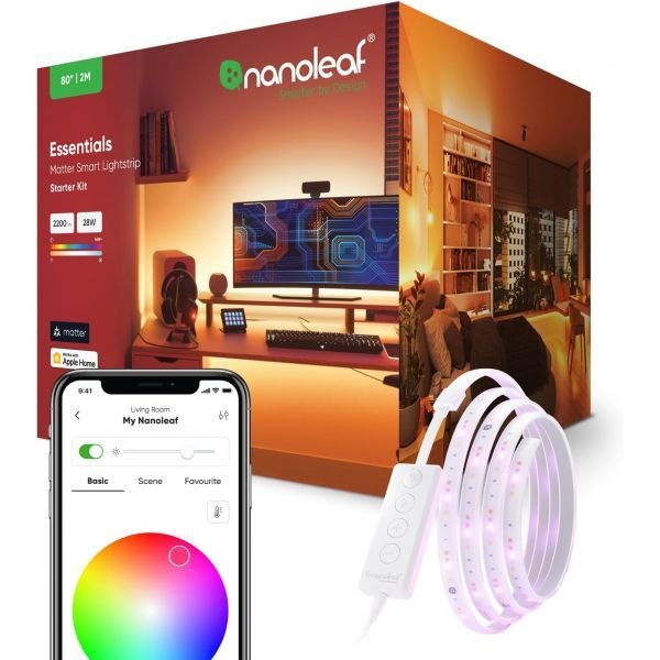 [해외] Nanoleaf 블루투스 Thread 스마트 라인 인테리어 줄 조명 라이트 2m