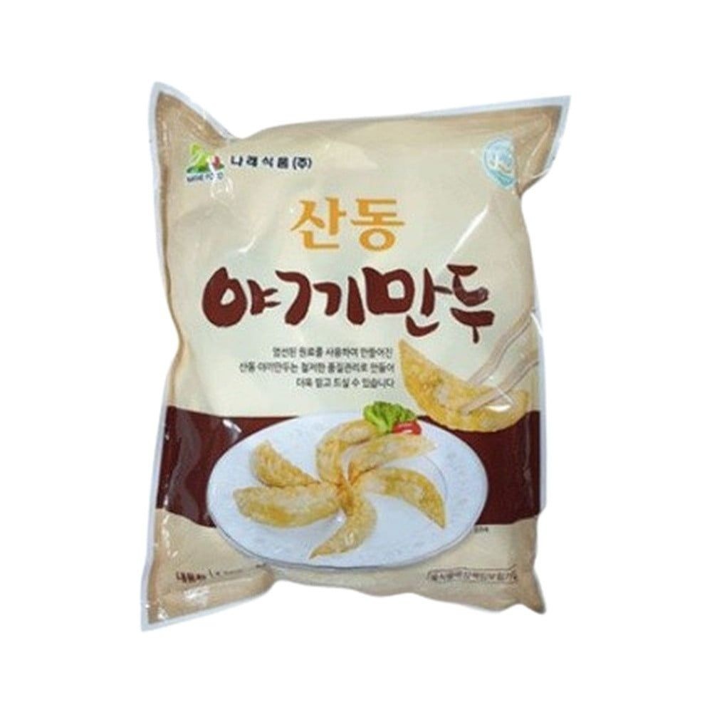 나래식품 업소용 매점 야식메뉴 자취생 안주 냉동 만두 산동 야끼만두 1.3kg 1개