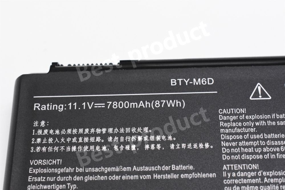[해외] MSI 노트북 배터리 GT60 F640 F650 호환 BTY-M6D F630 F740 F750
