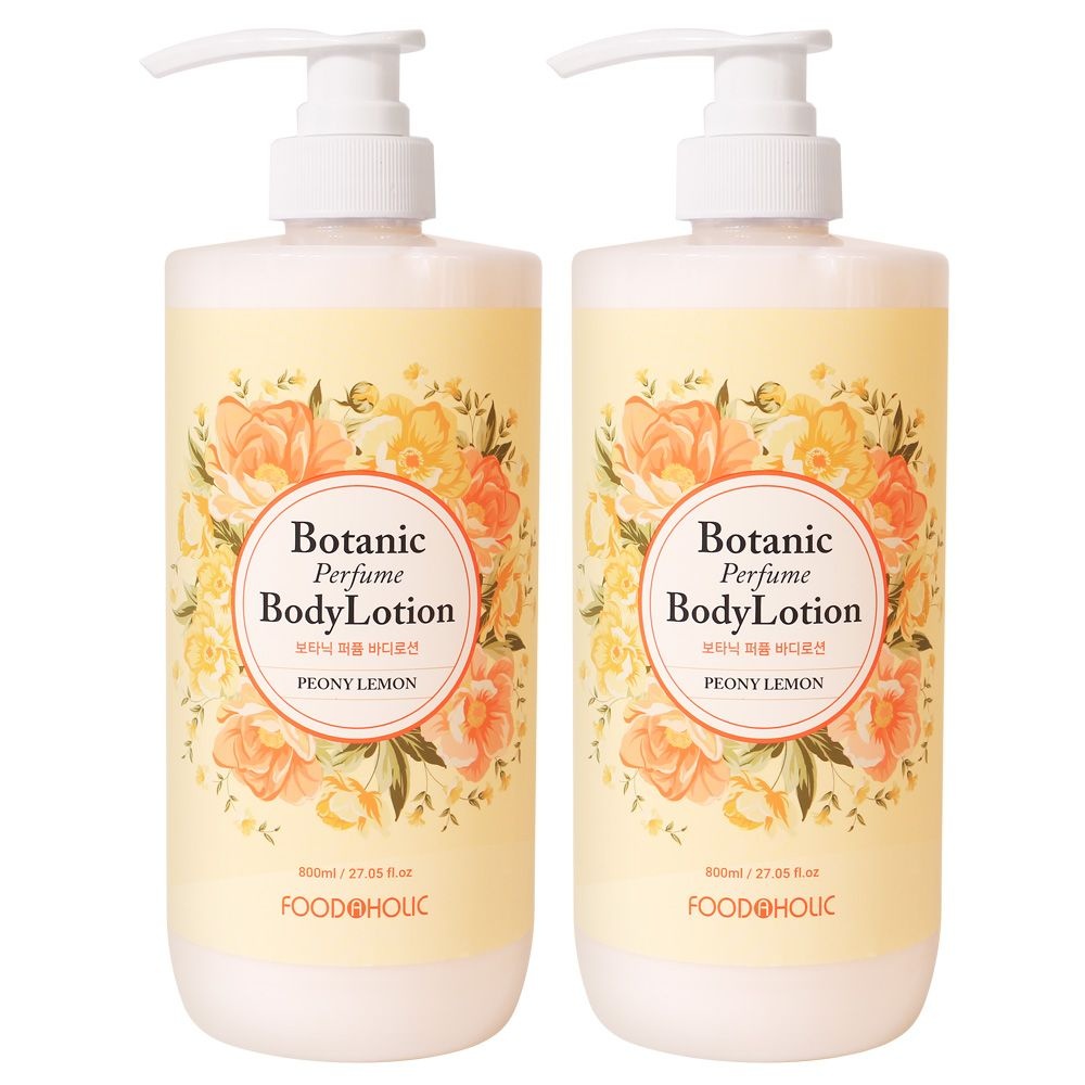 푸드어홀릭 (1+1)푸드어홀릭 보타닉 퍼퓸 바디로션 피오니 레몬 800ml/향이좋은 대용량 바디밀크
