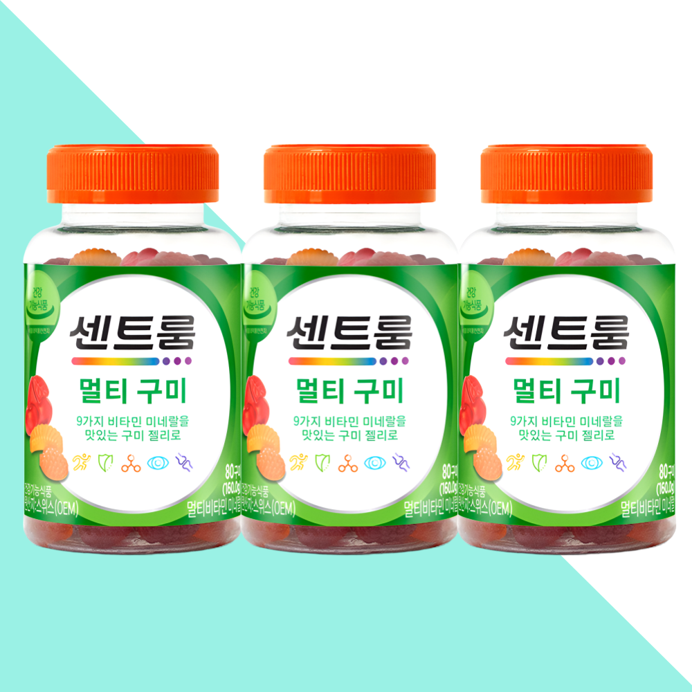 센트룸 멀티 구미 비타민 젤리 어린이 청소년 영양제 80구미X3개