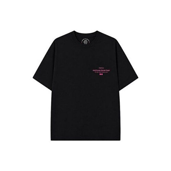 [송지오]26SS 송지오X안티소셜소셜클럽 오토그래프 로고 반팔 티셔츠 블랙 MI3TS751BK