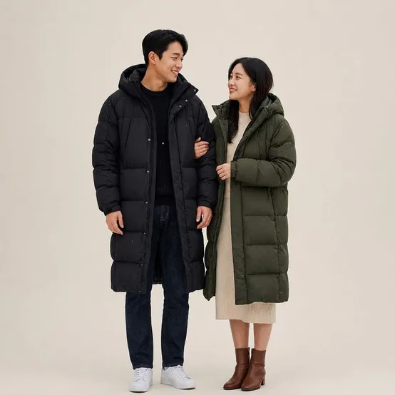 블랙야크 역시즌 정상가459000 공용 캐주얼 기본 롱 벤치 구스 다운자켓 퍼스트벤치다운 1BYPAW4902