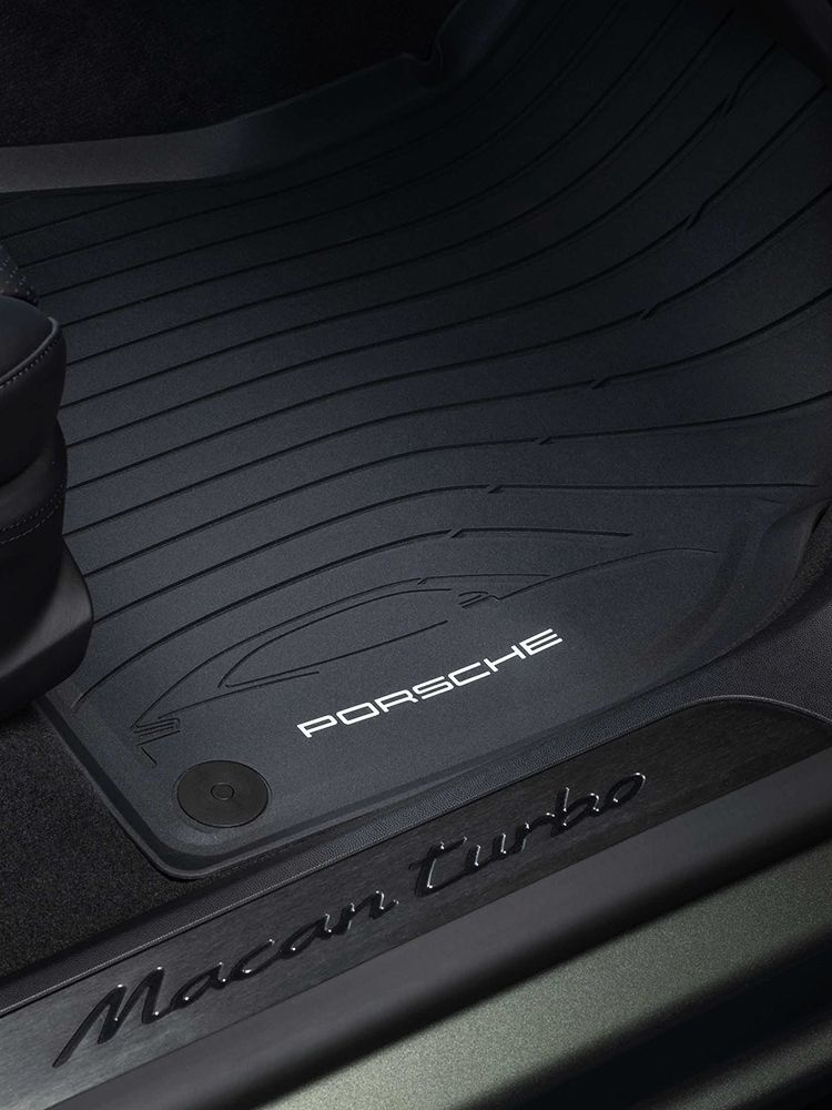 PORSCHE [해외] 포르쉐 오리지널 마칸 EV 일렉트릭 TPE 고무 바닥매트 카매트 블랙 4피스