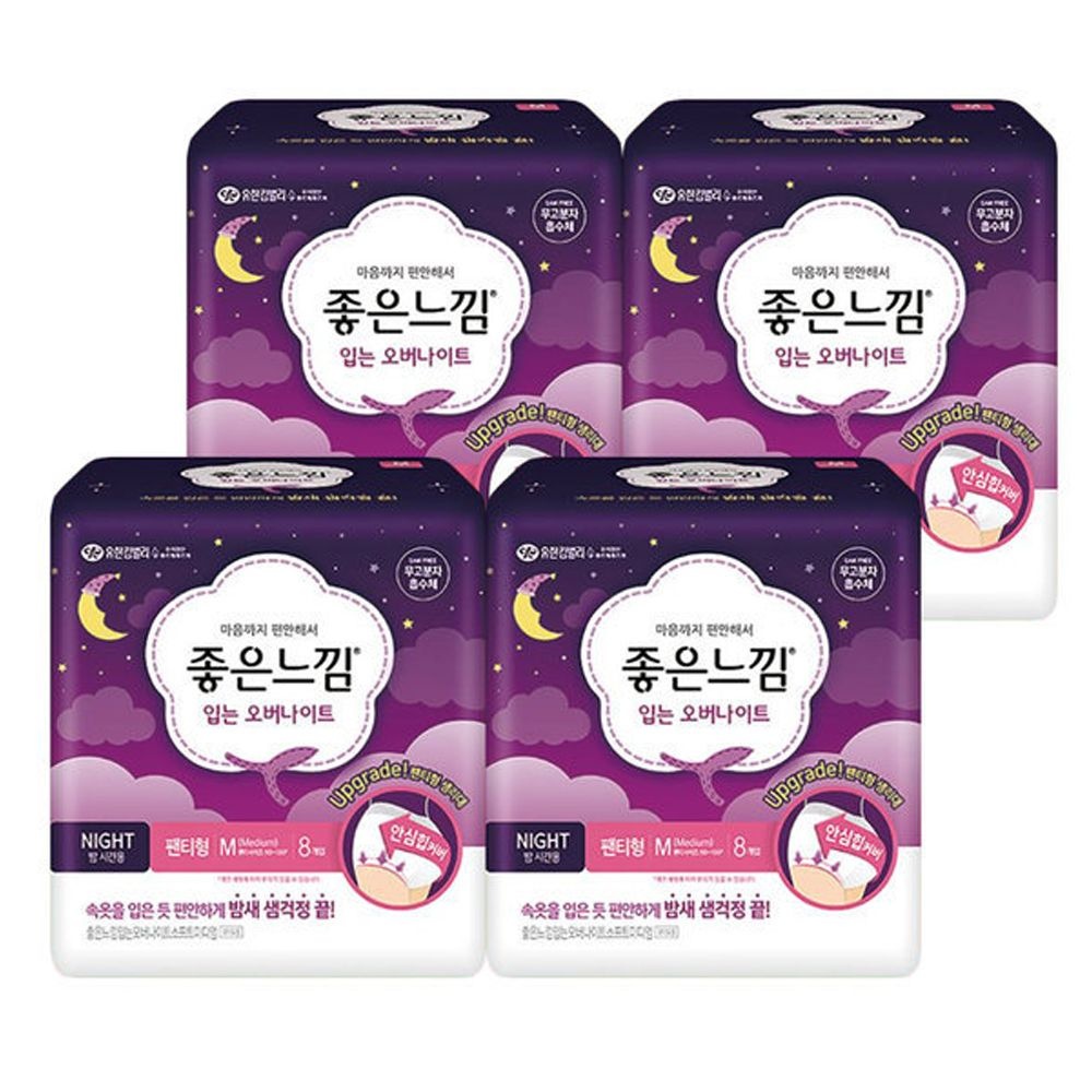 좋은느낌 생리대 입는 오버나이트중형 32P(8Px4개)