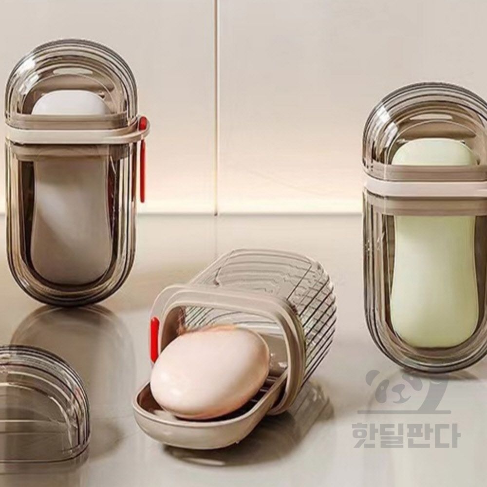 핫딜판다 OEM 핫딜판다 여행용 캠핑용 휴대용 비누통 여행용품 비누받침대 수영비누케이스