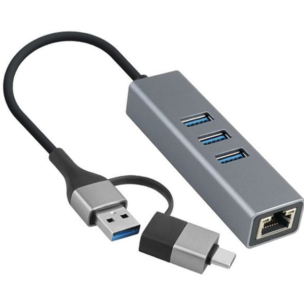 COMS 노트북 멀티 허브 usb c 타입 허브 멀티포트 3.0 충전 데이터 인터넷 어댑터 카드 유선