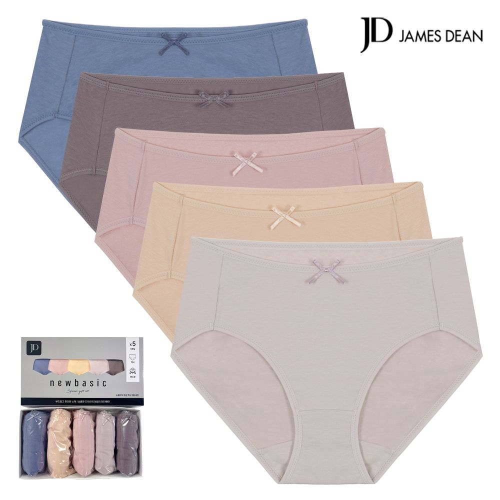 [제임스딘] 여성 면스판 맥시팬티 5매세트