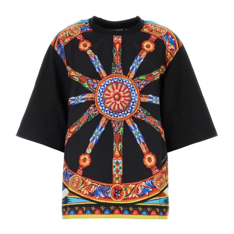 DOLCE & GABBANA 돌체앤가바나 메달리온 트윌 저지 티셔츠 F8W13TGDDVP HH6CK