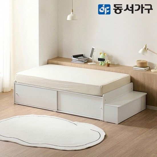 뉴라보 SS 수납 침대 B타입수납계단편백황토숯 독립매트 DF646045