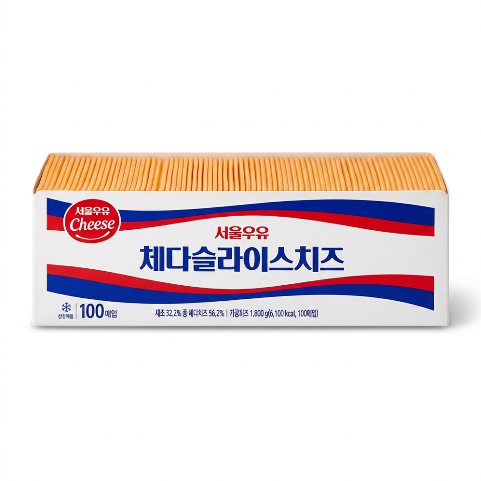 서울우유 체다 슬라이스 치즈 100매 1.8kg