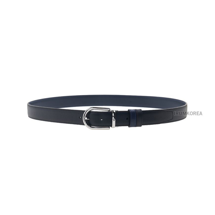 [라벨루쏘] SS26 남성 리버서블 레더 벨트 128756 BLACK BLUE