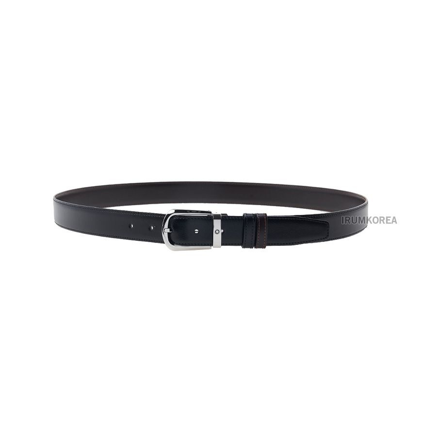 몽블랑 [라벨루쏘] SS26 남성 리버서블 레더 벨트 114412 BLACK BROWN