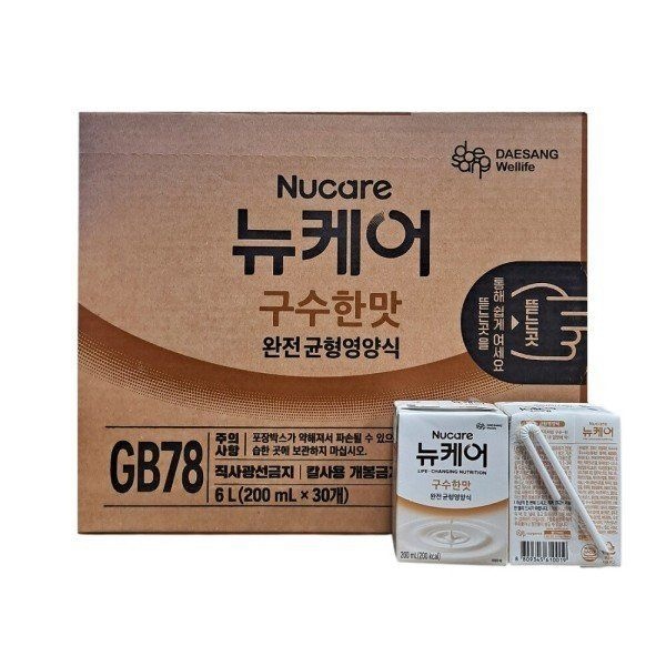 대상웰라이프 뉴케어 구수한맛 완전균형영양식 200ml 30팩 (빨대형) 579225