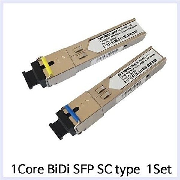 고품질 1코어 지빅 싱글모드 SC type BiDi SFP모듈 1셋트 SFPBX H UD00003894 Starlink HP호환용 W61A517