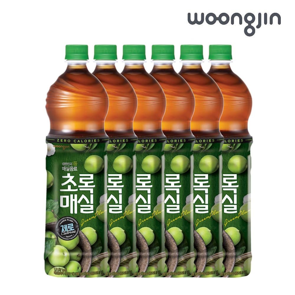 [롯데온] 초록매실 제로 1.5L x 6페트