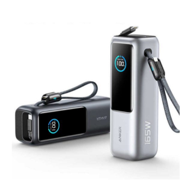 Anker 앤커 랩탑 파워뱅크25000mAh 165W 보조배터리 (C타입 케이블 일체형)  (실버)
