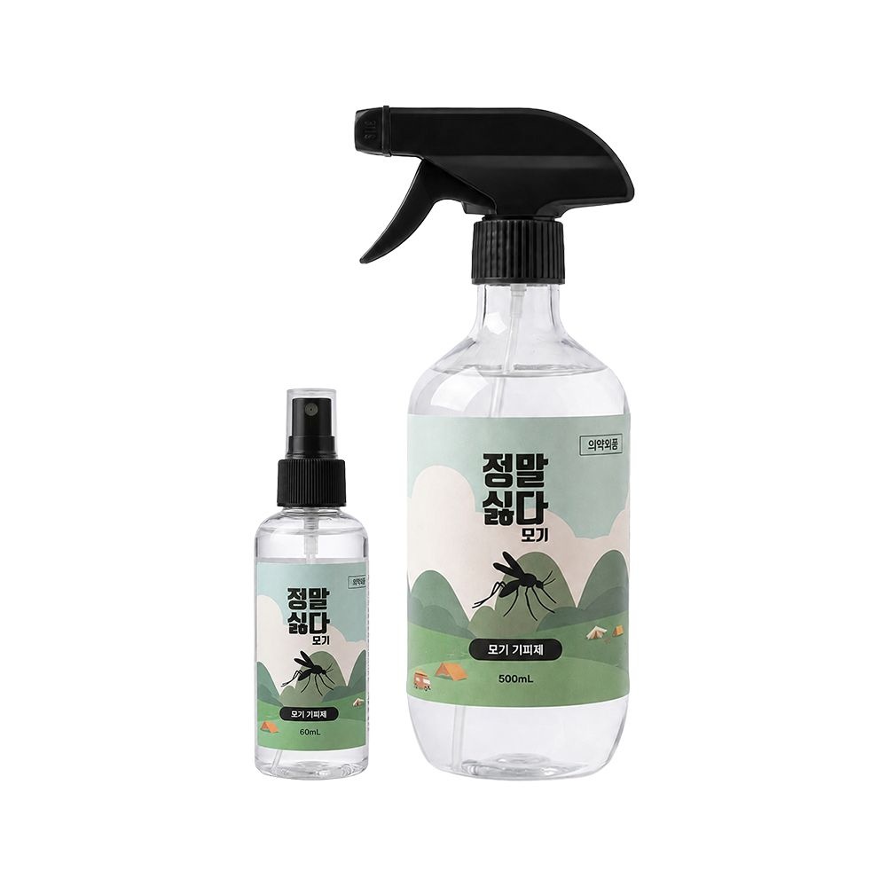 정말싫다 모기 모기기피제 500ml+60ml