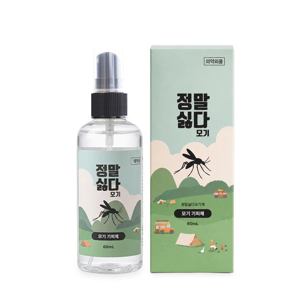 정말싫다 모기 모기기피제 60ml 4개