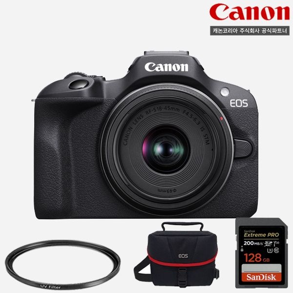 캐논 EOS R100 18-45 STM 렌즈킷 + 고속128GB + UV 필터 + 캐논숄더백 (당일발송)