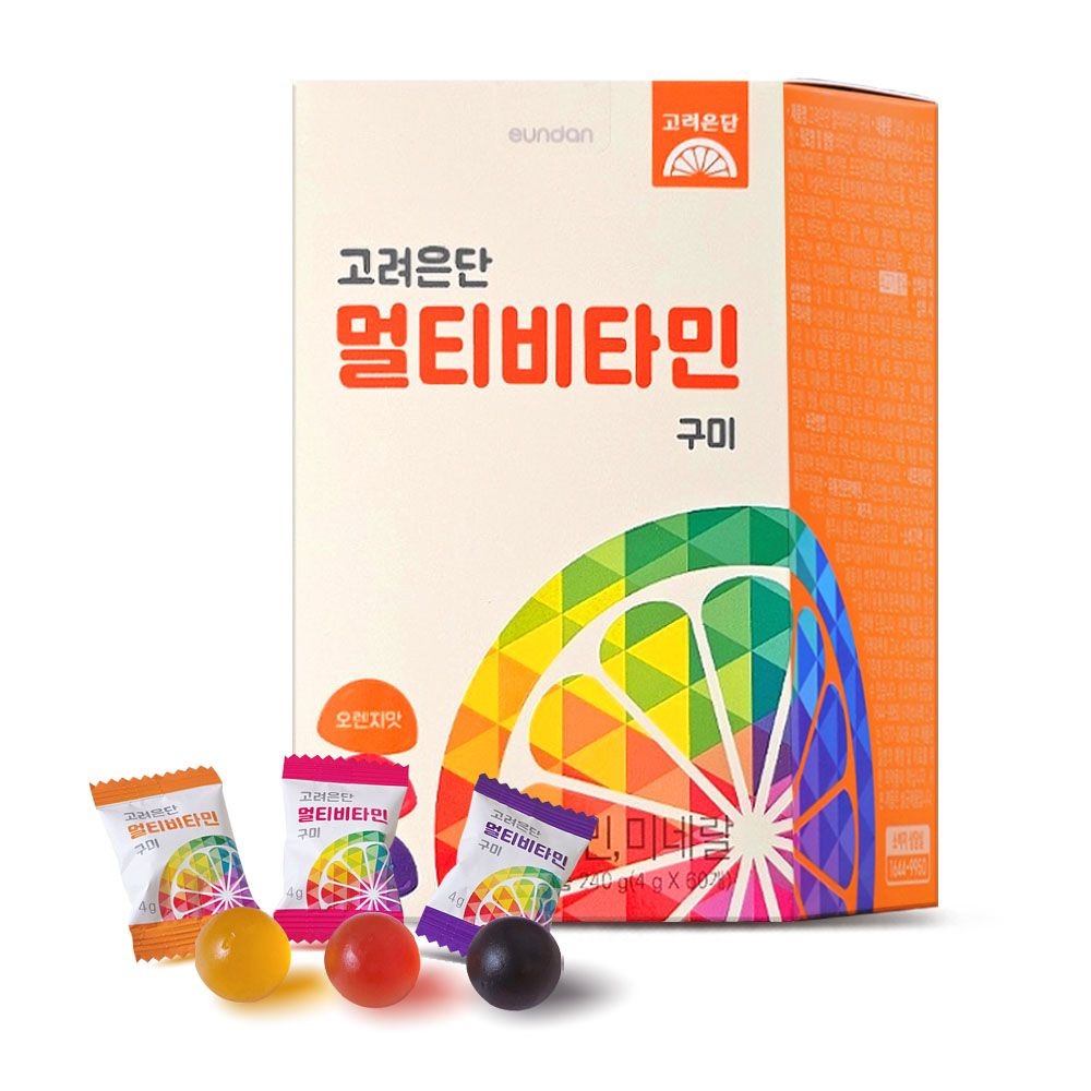 고려은단 멀티비타민 구미 4g x 60구미 1개 미네랄 비타민 젤리 D
