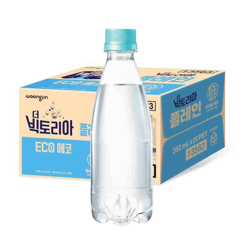 [온세일]더 빅토리아 탄산수/탄산음료 에코 무라벨 350ml x 20페트 x 2박스 (플레인,레몬,청포도,파인) (에코 플레인 20)