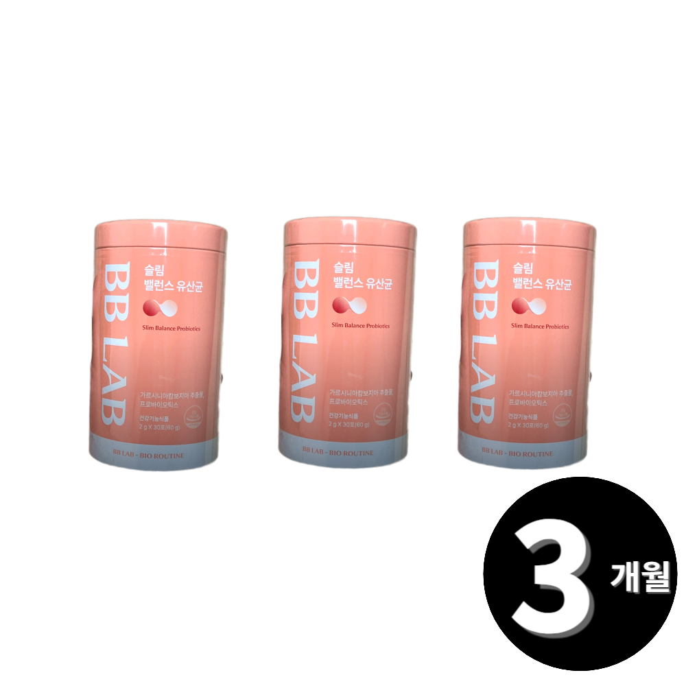 비비랩 슬림 밸런스 유산균 프로바이오틱스 가르시니아 30포, 3개