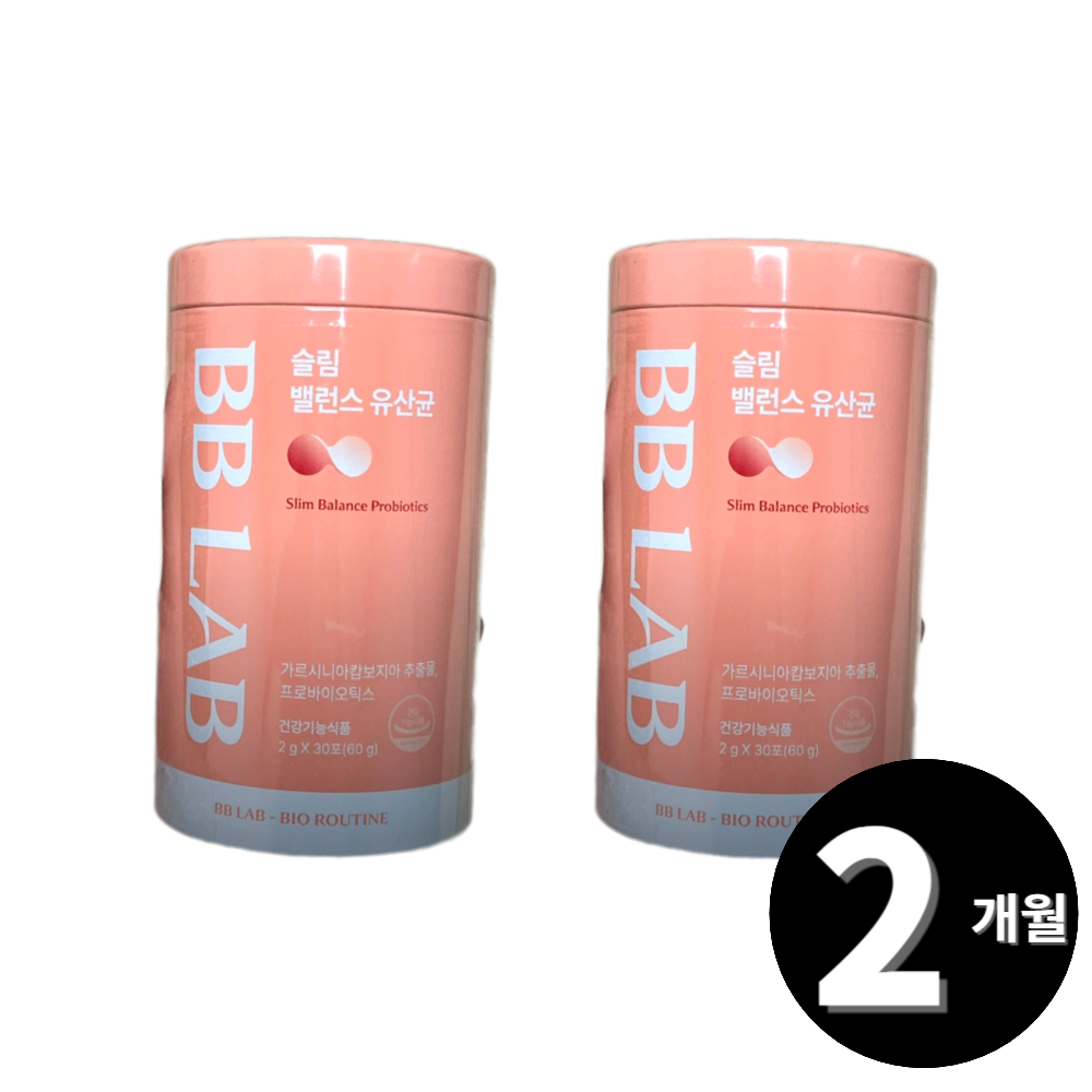 비비랩 슬림 밸런스 유산균 프로바이오틱스 가르시니아 30포, 2개